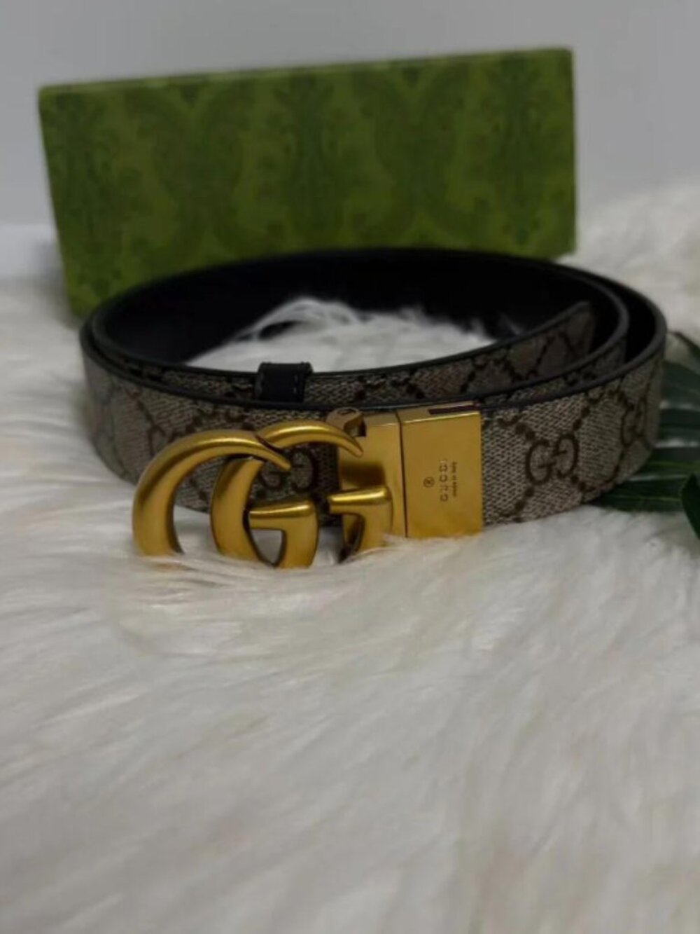 Gucci Women's Black and Brown Belt